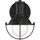 Dalton 1 Light 8 inch Matte Black Vanity Light Wall Light